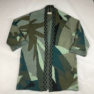 Aldomartins Damita Cardigan Sweatercoat Women's Size Small Wool Blend Green